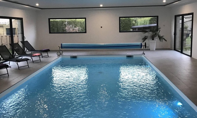 Lanton House | Villa indoor pool at the gates of Arcachon Bay