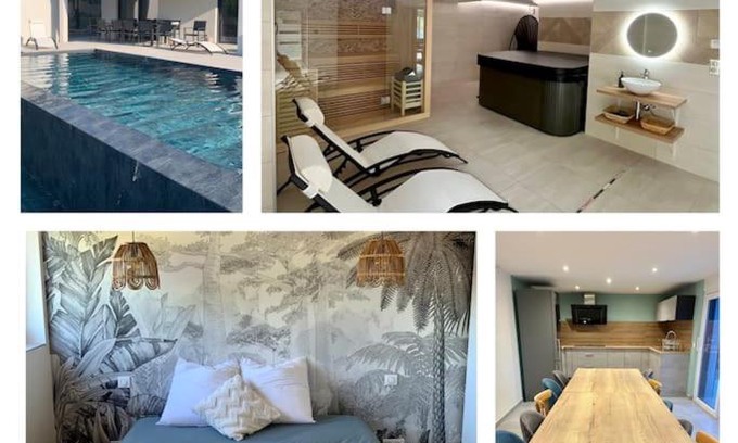 Dettwiller Villa | Villa privée 230m2/Piscine débordement/Billard-Babyfoot-Boulodrome-Flipper/Strasbourg