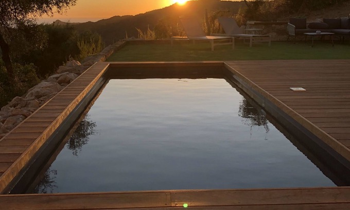 Sari-d'Orcino House | Villa Rosa *, private heated swimming pool, sea and scrub views, 10 minutes from the beach