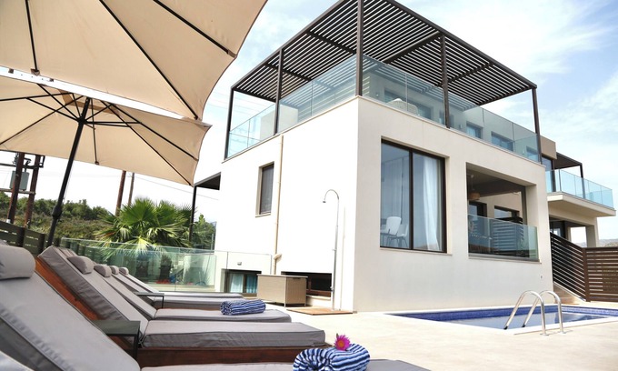 Katochori Villa | Villa Sea breeze - pool - hamam - gym - sea view