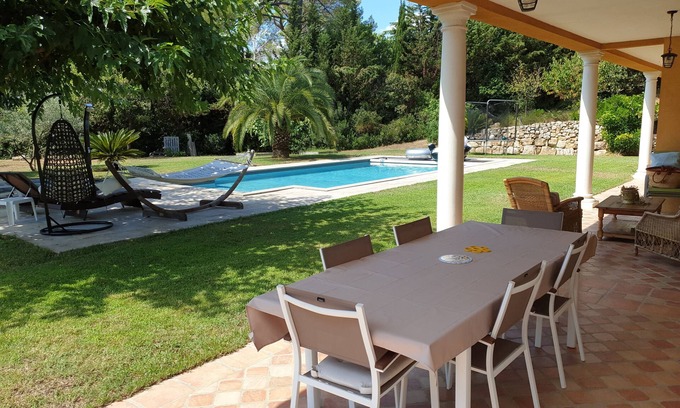 Les Baraques Villa | Villa with swimming pool not overlooked in private secure domain in Mougins