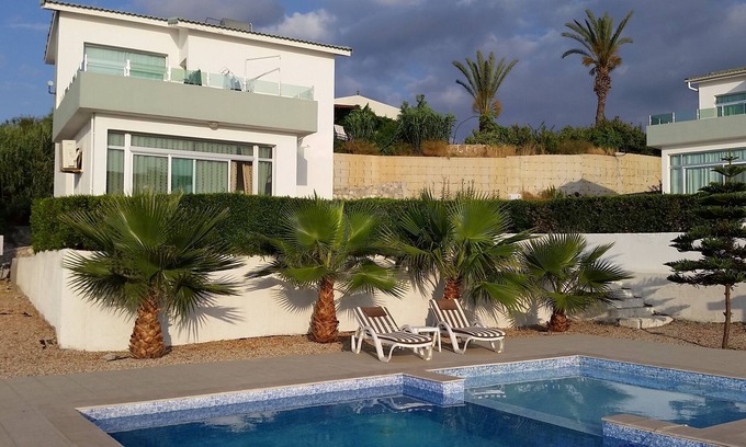 Esentepe Villa | Village Location with stunning Sea/Pool views, 3 minutes walk from restaurants