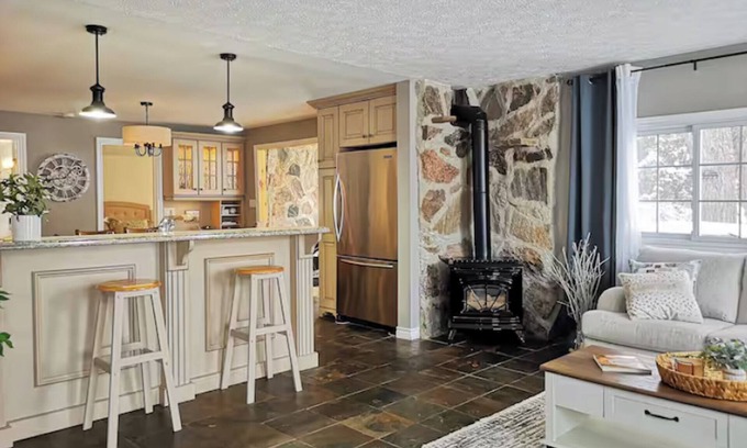 Walkerton House | Walkerton Riverside Retreat with Hot Tub
