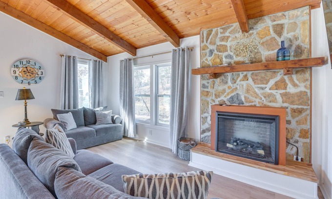 Shelby House | Waterfront Shelby Home w/Fireplace & Scenic Decks