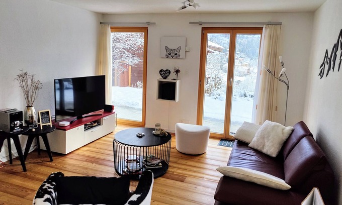 Fiesch Apartment | Welcome to the lovingly designed and modern apartment "Bune", situated in a peac