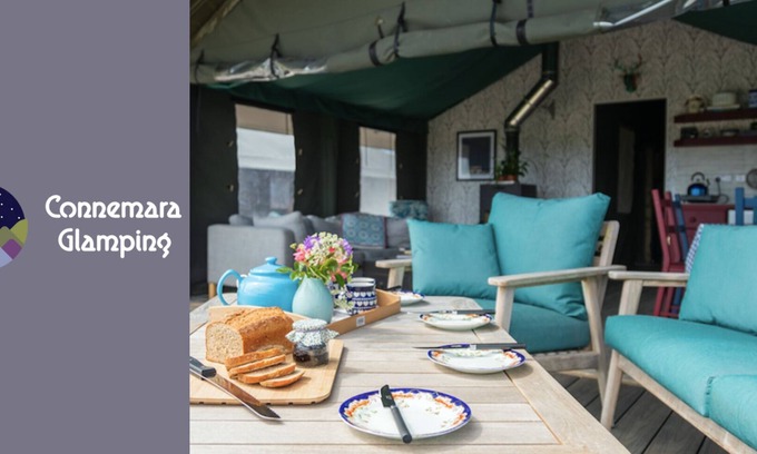 Inverin Cabin | Wild Atlantic Way Connemara luxury safari-tent glamping with outdoor hot bath.