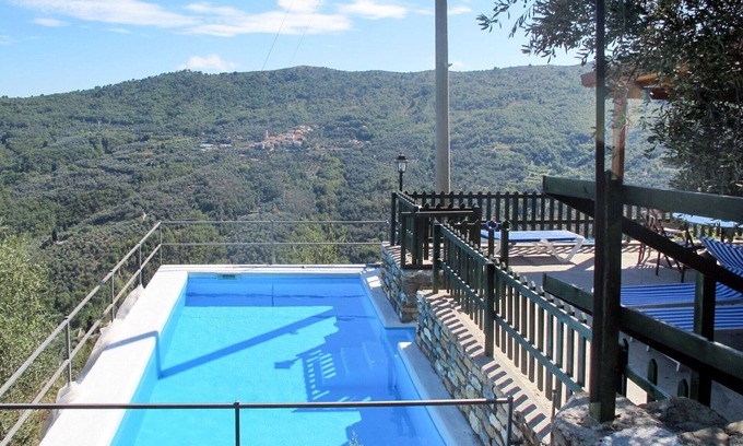 Pietrabruna House | Wonderful private villa with private pool, WIFI, TV, terrace, pets allowed, panoramic view, parking