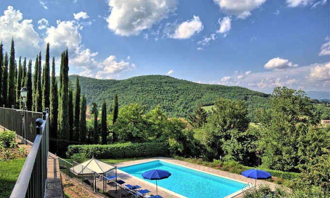 Ripoli Villa | Wonderful private villa with private pool, hot tub, A/C, WIFI, TV, patio, panoramic view and par.