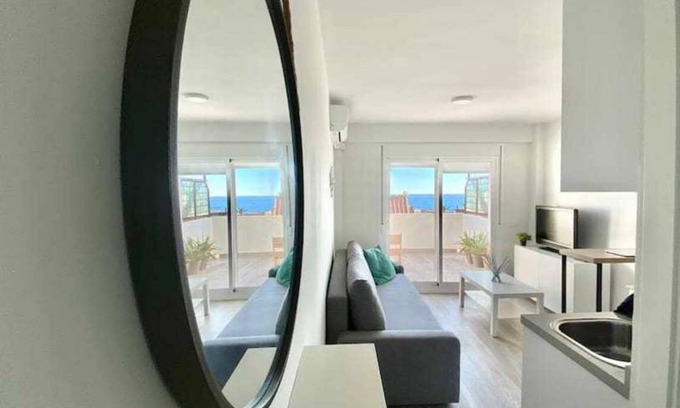 Pedregalejo Apartment | Wonderful studio with terrace and sea views, in Pedregalejo neighborhood