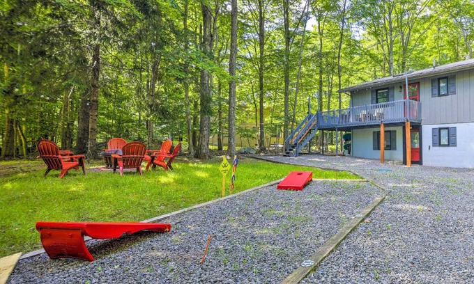 Gouldsboro House | Wraparound Deck Big Bass Lake Home in Gouldsboro