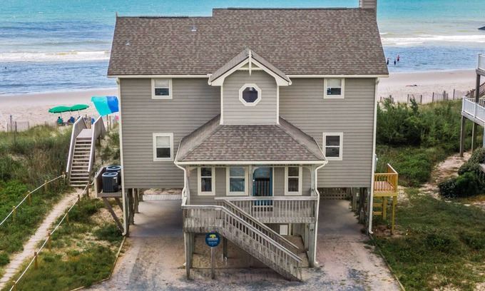 Village of Stump Sound House | Wynd Swept # 111 Oceanfront House, Pool, Tennis courts, kayak launch!
