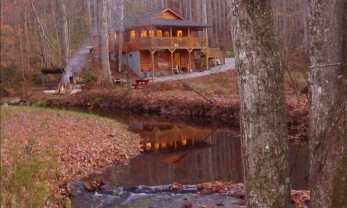 Robbinsville Cabin | Yellow Creek Cabin, Secluded, on Creek, N.C. Trout Stream, near Fontana