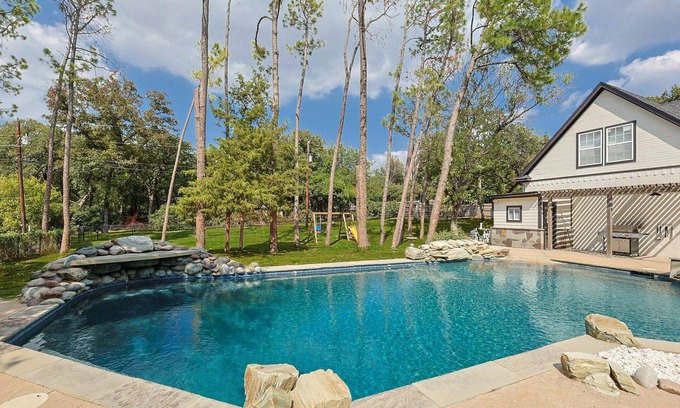 Roanoke House | Your Rustic Retreat w Backyard Oasis, Pool, Patio