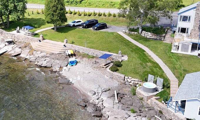 Schuyler Falls House | ZaLo Manor Unit Lakefront hot tub, pets