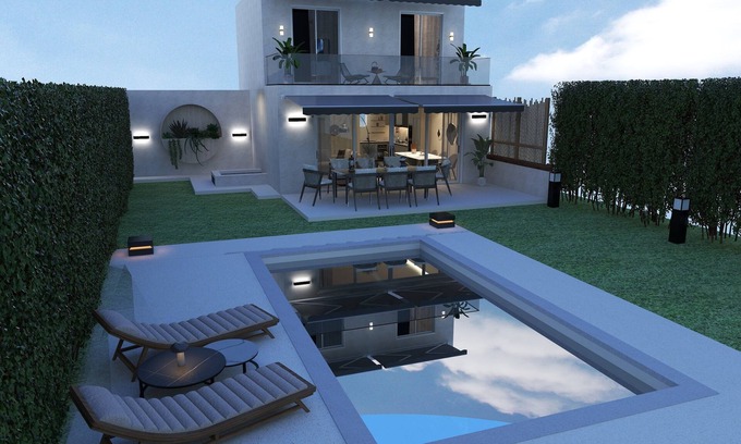 Kriopigi Villa | ZEN LUXURY VILLA WITH ENDLESS POOL. Pet -Friendly.