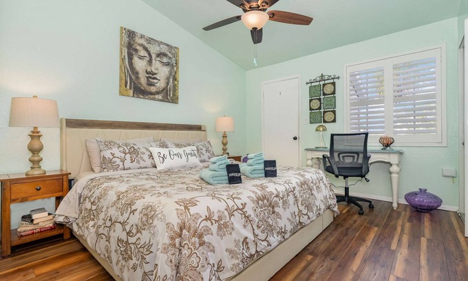 Ocean Side Village Condo | Zen · Serene King Bed Condo · Half Mile from Beach