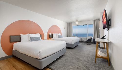 Deluxe Room, 2 Queen Beds, Fireplace, Ocean View
