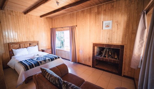 Standard Cabin, 2 Queen Beds, Fireplace, Mountain View