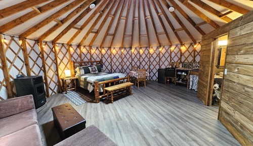 Family Studio Suite, 1 Queen Bed with Sofa bed, Kitchen, Mountain View