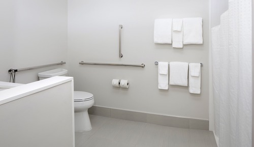 Suite, 1 King Bed, Roll-in Shower (Communications)