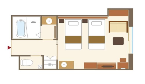 Shikishimakan, Twin Room, Private Bathroom