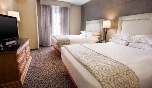 Suite, 2 Queen Beds, Accessible, Refrigerator & Microwave (Sofabed, 2 Rooms, Roll in Shower)