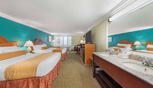 Standard Room, 2 Queen Beds, Non Smoking, Refrigerator & Microwave