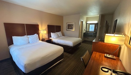 Standard Room, 2 Double Beds, Non Smoking, Refrigerator & Microwave