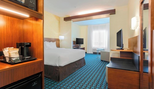 Suite, 1 King Bed with Sofa bed (Mobility Accessible, Roll-In Shower)