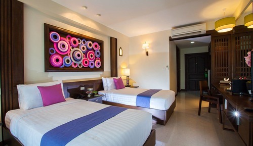 Deluxe Twin Room, 1 Bedroom, Non Smoking, Garden View