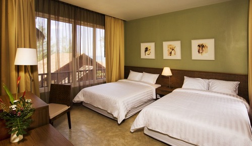 Family Suite, 2 Double Beds, Garden View