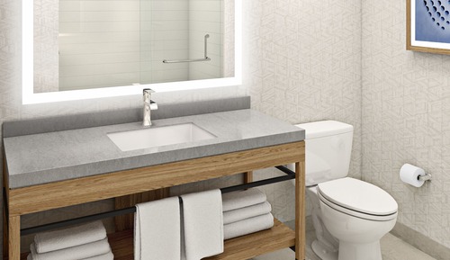 Room, Multiple Beds, Roll-in Shower