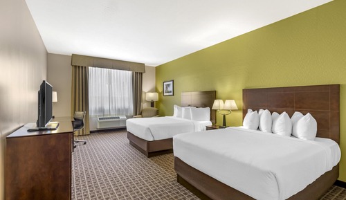 Standard Room, 2 Queen Beds, Non Smoking, Refrigerator & Microwave