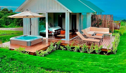 Panoramic Cabin, 1 King Bed, Hot Tub, Mountain View