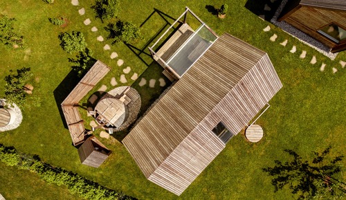 Deluxe Cabin, Sauna and Hot Tub, Resort View