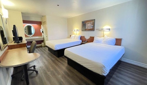 Standard Room, 2 Queen Beds, Non Smoking, Refrigerator & Microwave