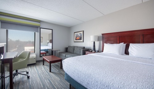 Room, 1 King Bed with Sofa bed, Refrigerator & Microwave