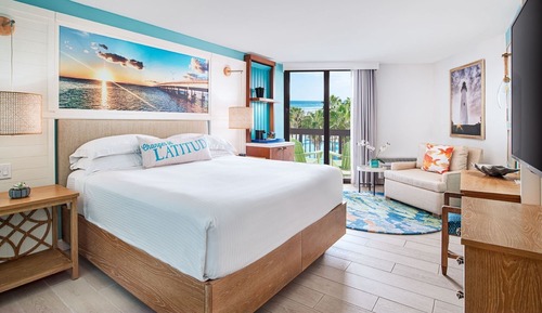 Premium Sand Room One King Bed Partial Ocean View