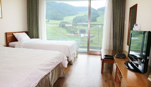 Standard Twin Room (B17) : 20000 KRW Surcharge (per night) for Slope view