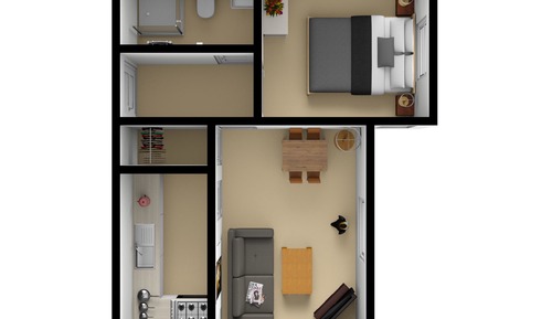 Standard Apartment, Ensuite, Garden View (with Shower)