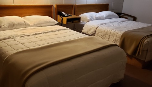 Standard Double Room, 2 Double Beds, Refrigerator & Microwave