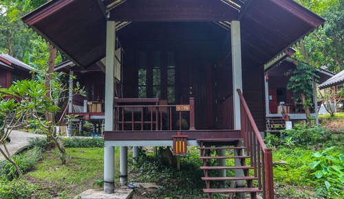 Fan Bungalow with Hot Shower, Garden View