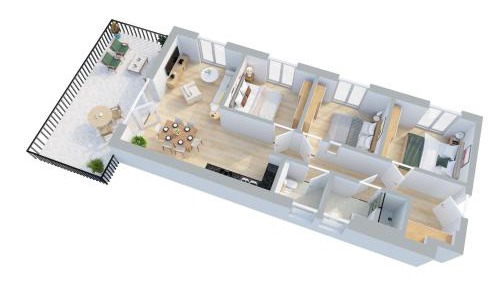 Three-Bedroom Apartment