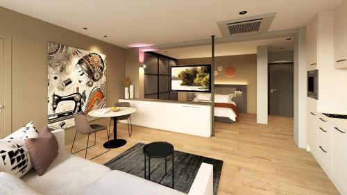 Studio Apartment with One Double Bed