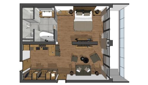 Studio with Balcony
