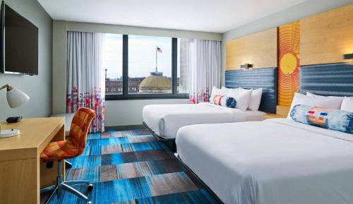 Queen Room with Two Queen Beds and Roll-in Shower - Mobility and Hearing Accessible