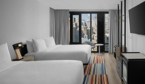 Queen Room with Two Queen Beds and City View