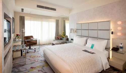 Deluxe room with Cityscape view, King bed, Late check-out by 1300 hours and Early check-in by 1400 hours and 15% discount on F&B   
