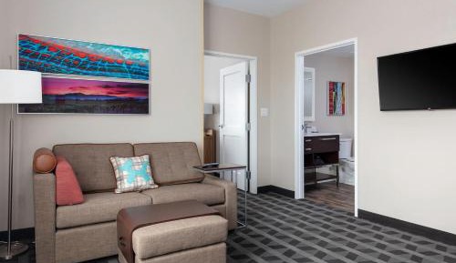 One-Bedroom Queen Suite with Sofa Bed and Roll-in Shower - Mobility and Hearing Accessible