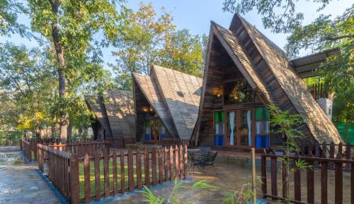 Garden View Wooden Chalet with Sitout